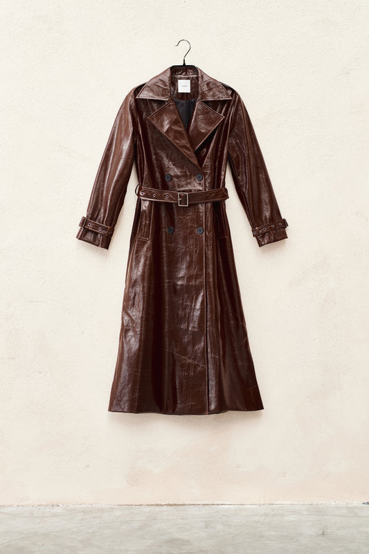 LACQUERED TRENCH LD061