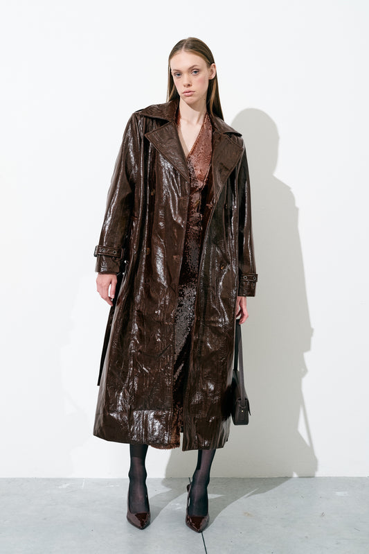 LACQUERED TRENCH LD061